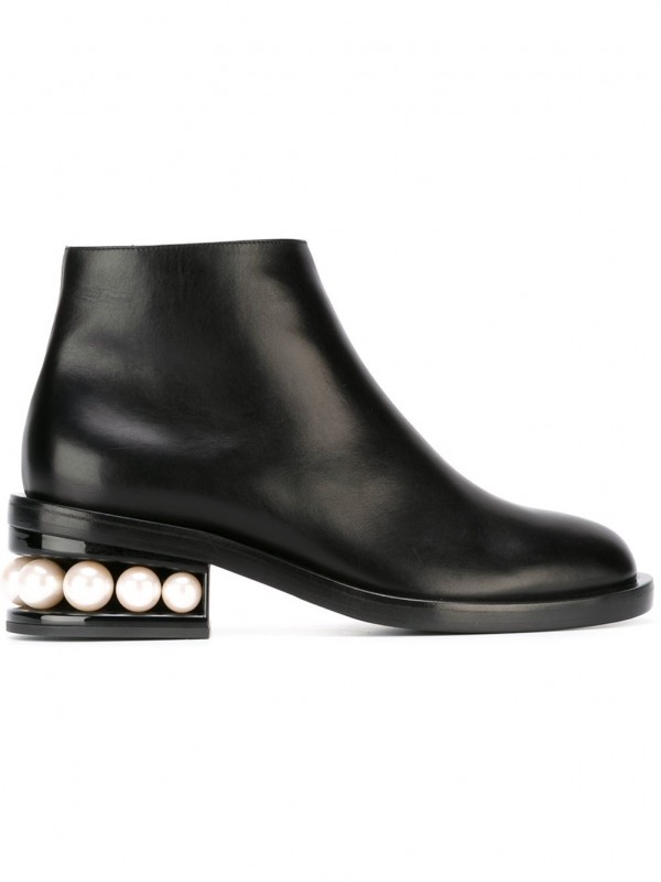Nicholas Kirkwood Casati Pearl Black Suede Ankle Strap Shoes Flats –  AvaMaria